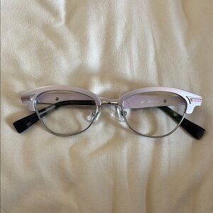 Stylish Pink and Black Cat-Eye Glasses